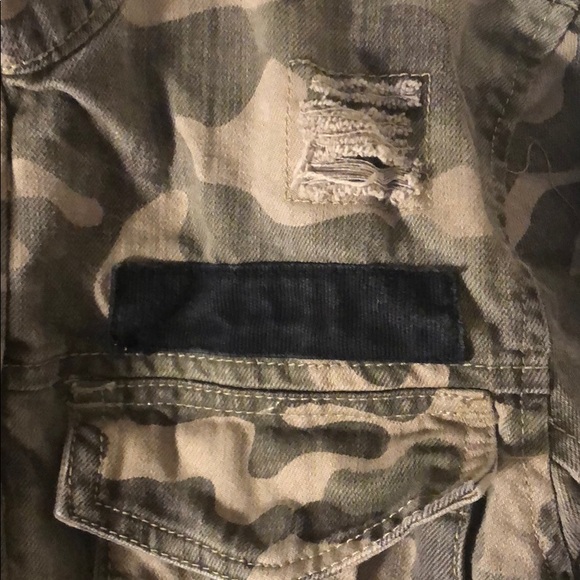 Distressed Denim Camo Jacket - Picture 3 of 5